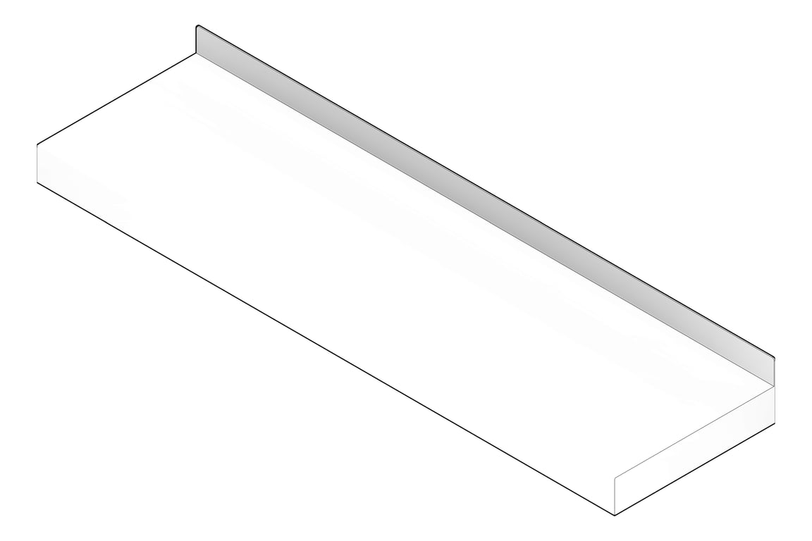 3D Documentation Image of Shelf SurfaceMount ASI Backsplash