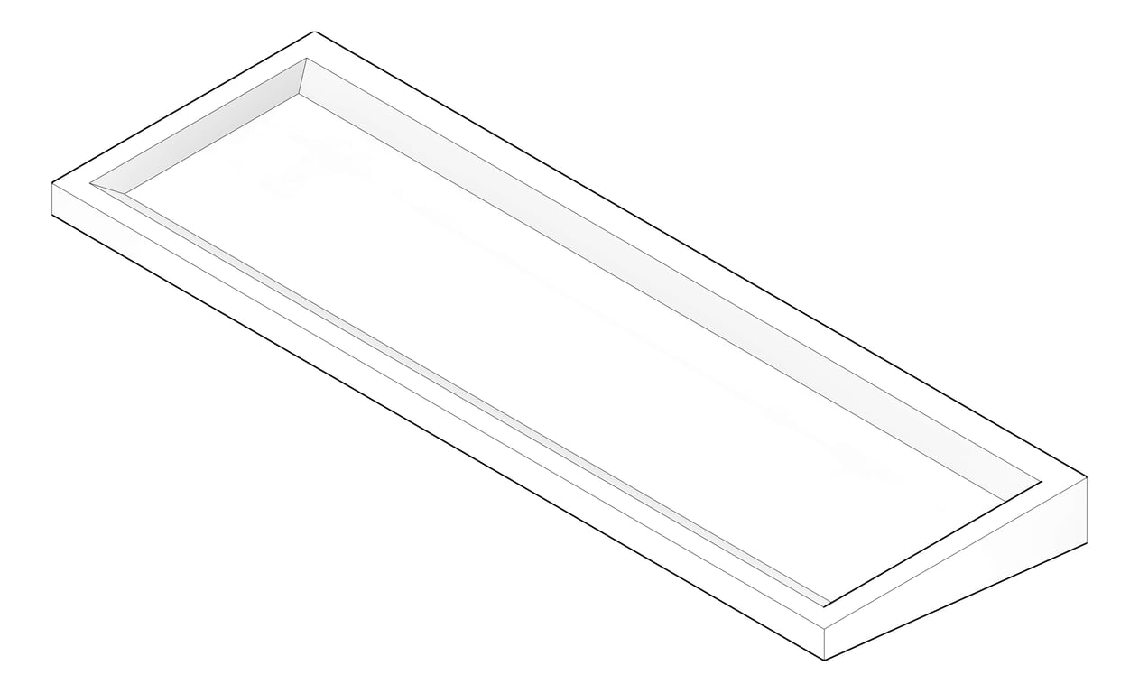 3D Documentation Image of Shelf SurfaceMount ASI RaisedEdges