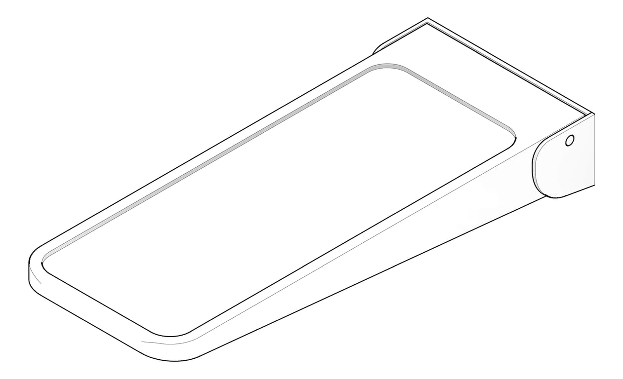 3D Documentation Image of Shelf SurfaceMount ASI Utility FoldDown