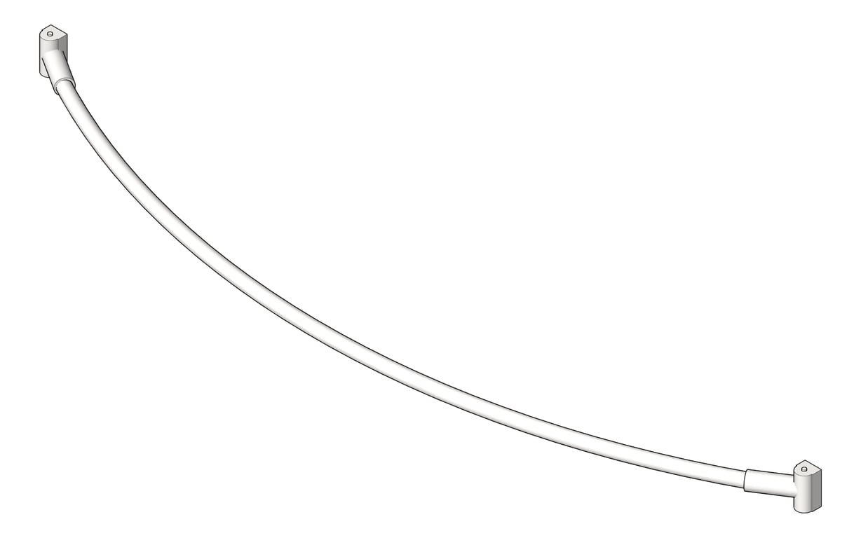 Image of CurtainRod Curved ASI 1InchDia