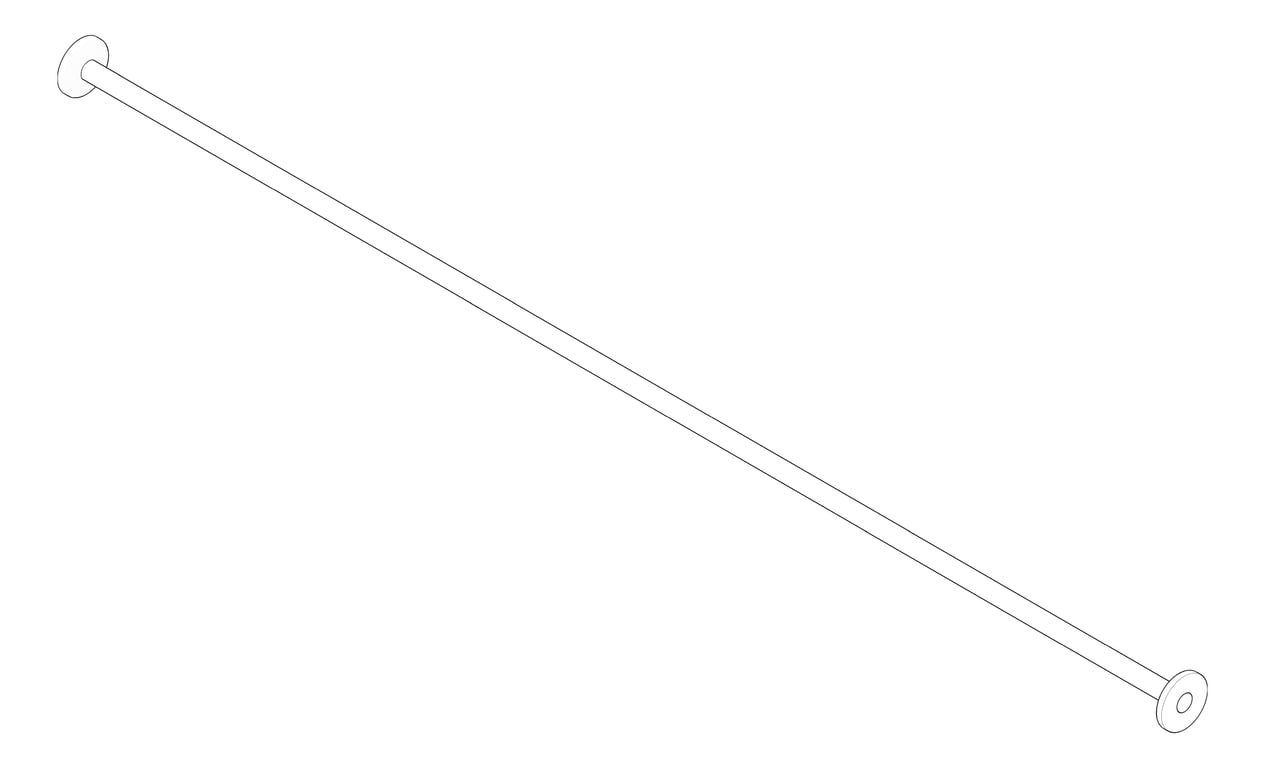 3D Documentation Image of CurtainSystem VisibleFlange ASI 1InchDia Shower