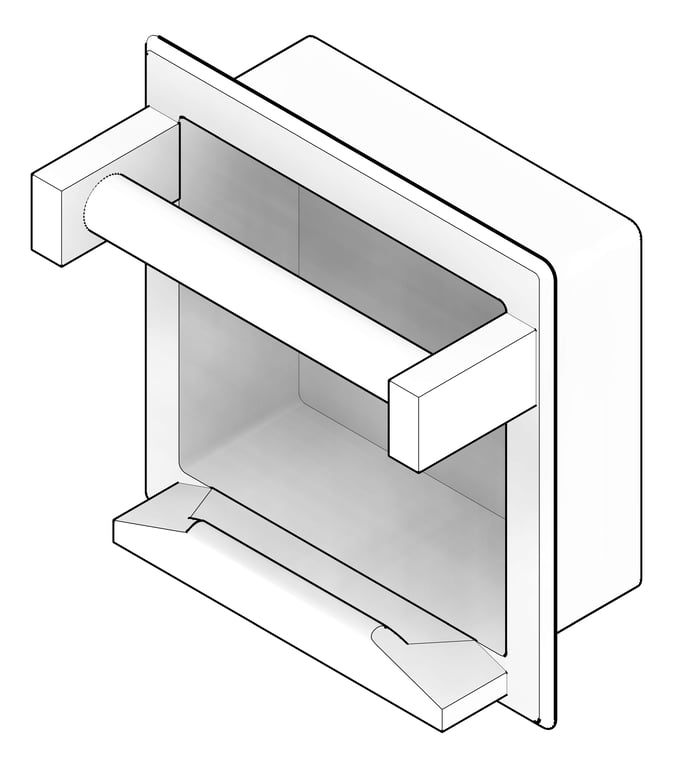 3D Documentation Image of SoapDish Recessed ASI Bar