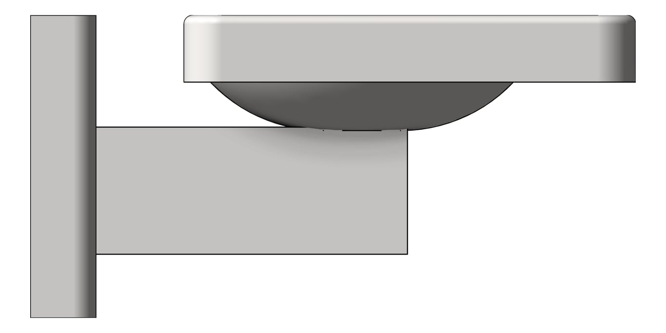 Left Image of SoapDish SurfaceMount ASI Square StainlessSteel