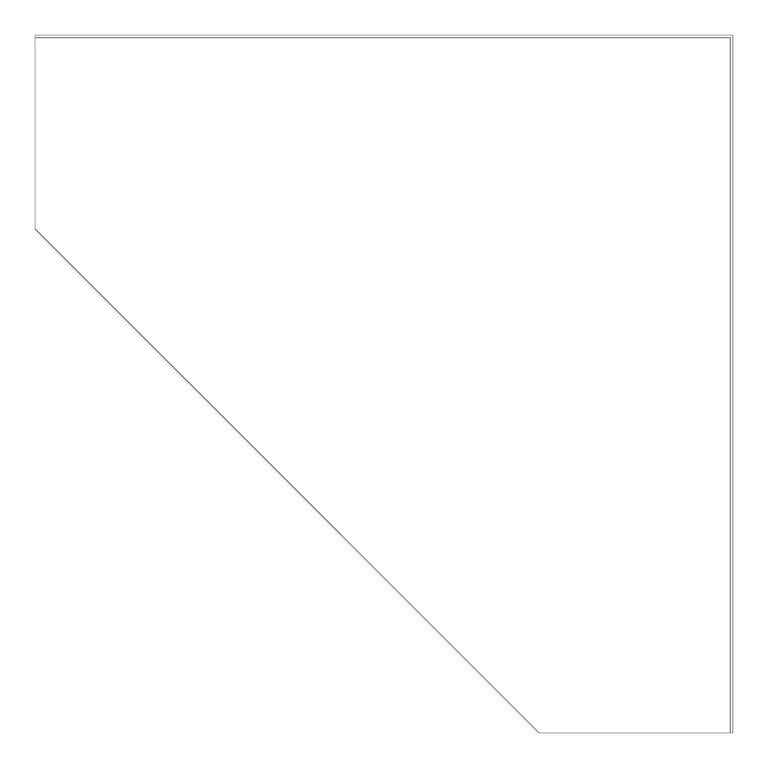 Plan Image of ShowerSeat Folding ASI Corner StainlessSteel