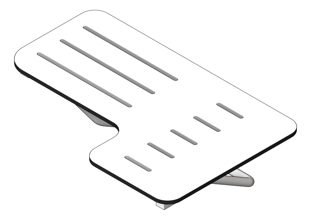 Navigate to ShowerSeat Folding ASI LShape LH Phenolic