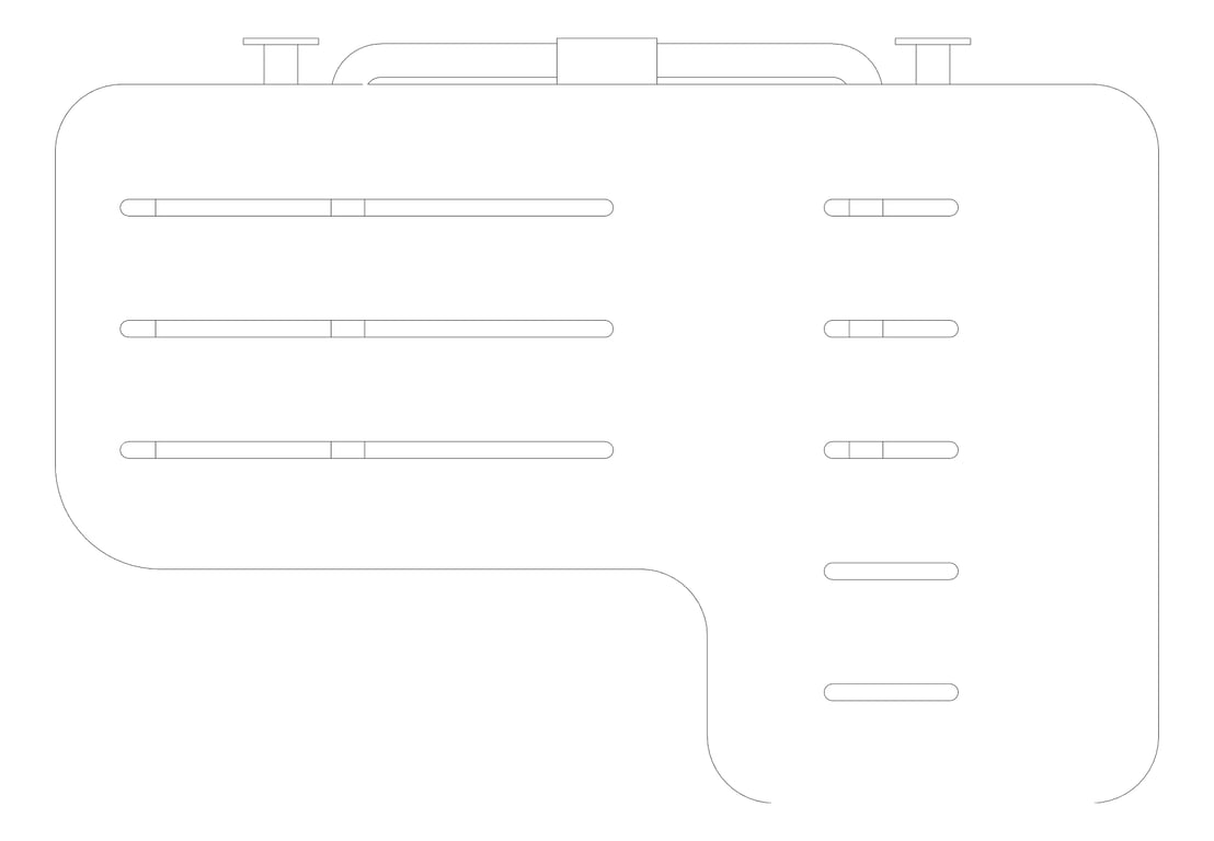 Plan Image of ShowerSeat Folding ASI LShape LH Phenolic