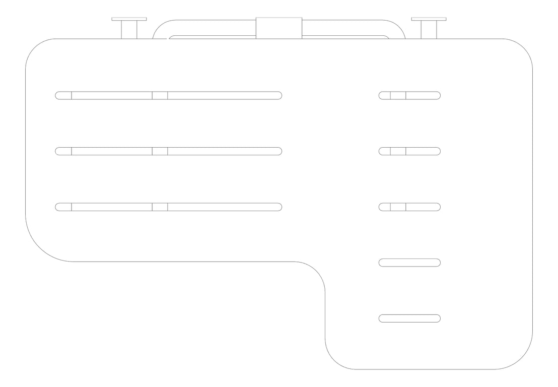 Plan Image of ShowerSeat Folding ASI LShape LH Phenolic SoftClose