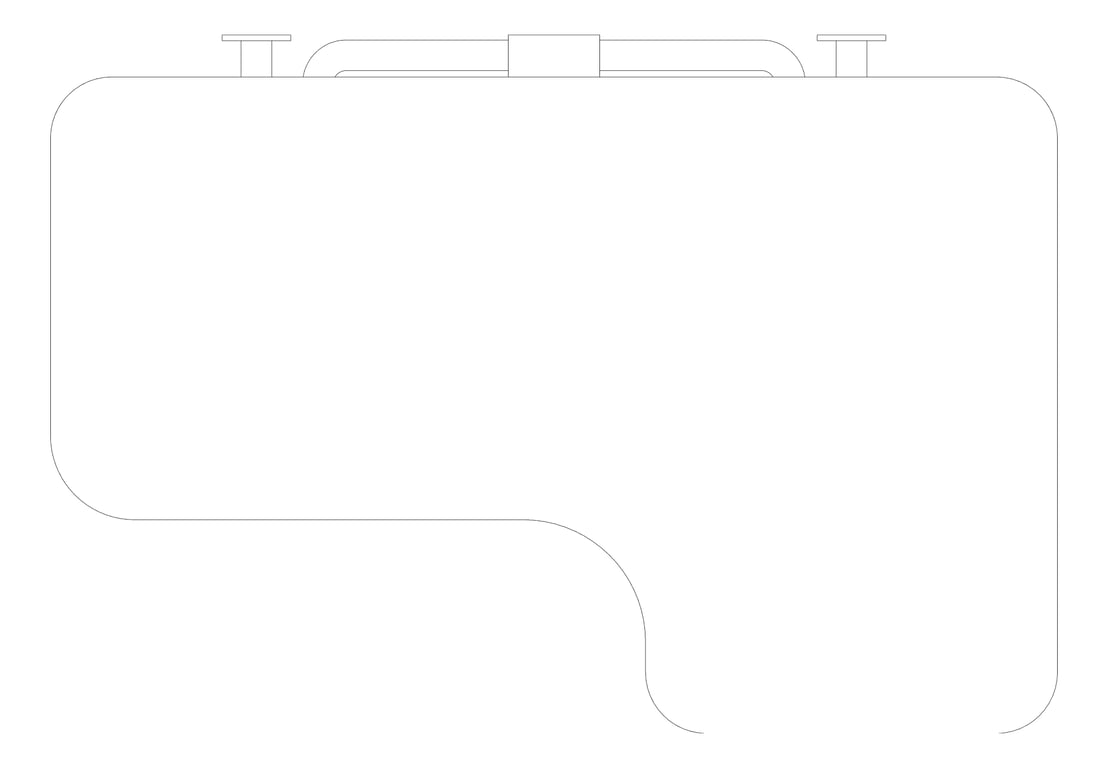 Plan Image of ShowerSeat Folding ASI LShape Padded 33Inch LH