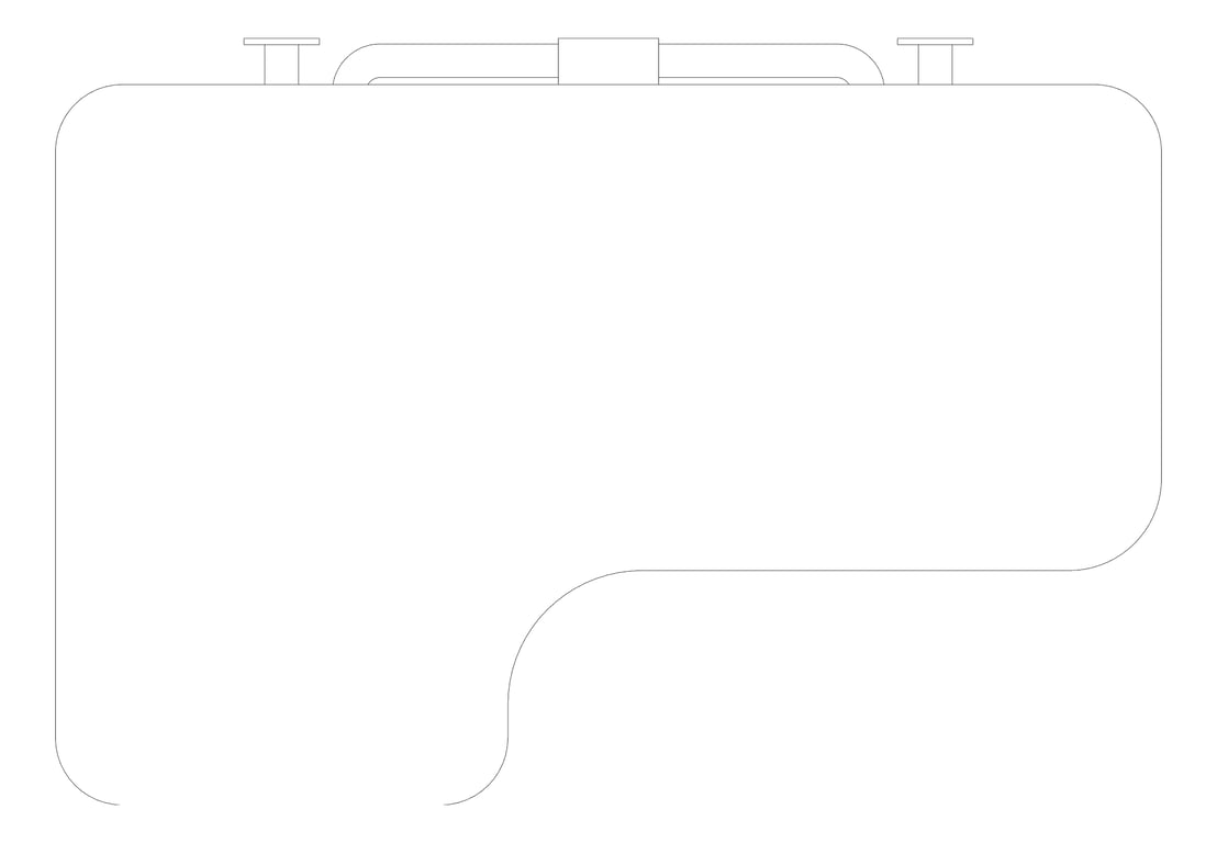 Plan Image of ShowerSeat Folding ASI LShape Padded 33Inch RH