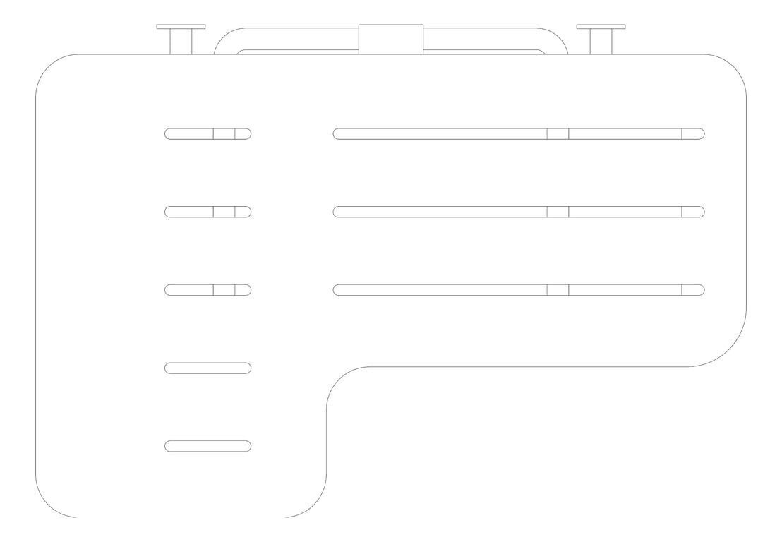 Plan Image of ShowerSeat Folding ASI LShape RH Phenolic