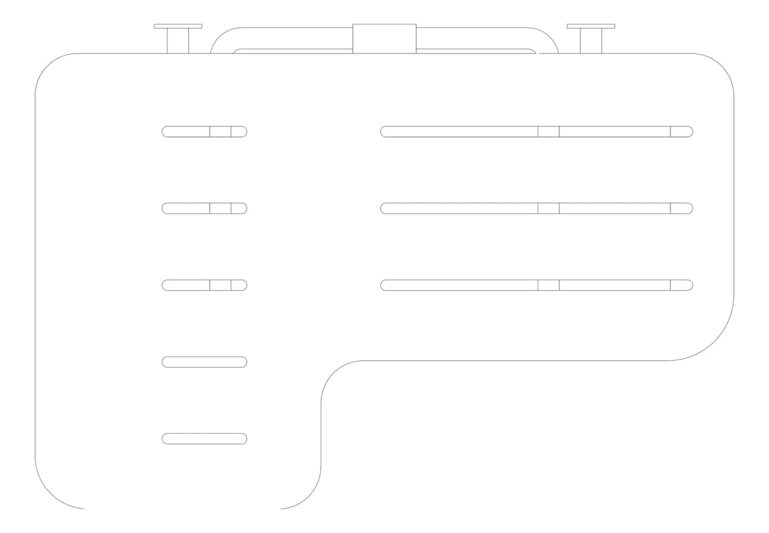 Plan Image of ShowerSeat Folding ASI LShape RH Phenolic SoftClose