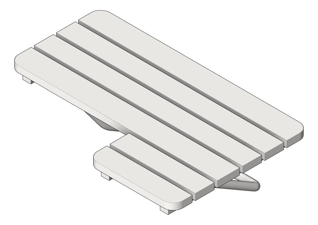 Image of ShowerSeat Folding ASI LShape StainlessSteel LH