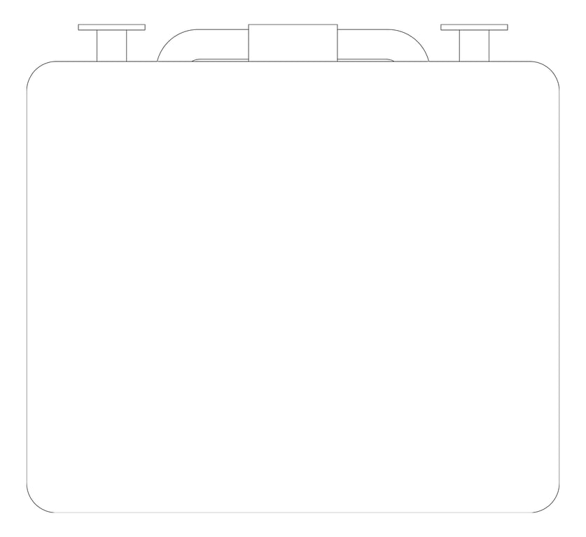 Plan Image of ShowerSeat Folding ASI Rectangular Padded 18Inch