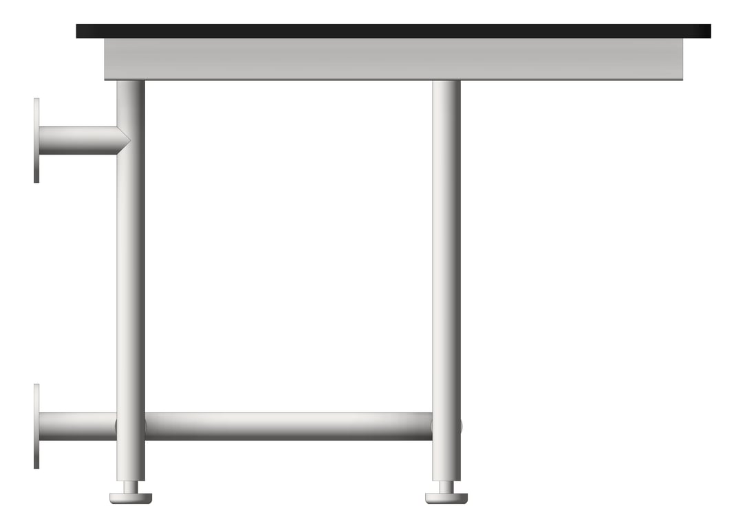 Left Image of ShowerSeat Folding ASI Rectangular Phenolic FourLeg