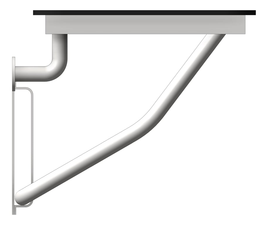 Left Image of ShowerSeat Folding ASI Rectangular Phenolic