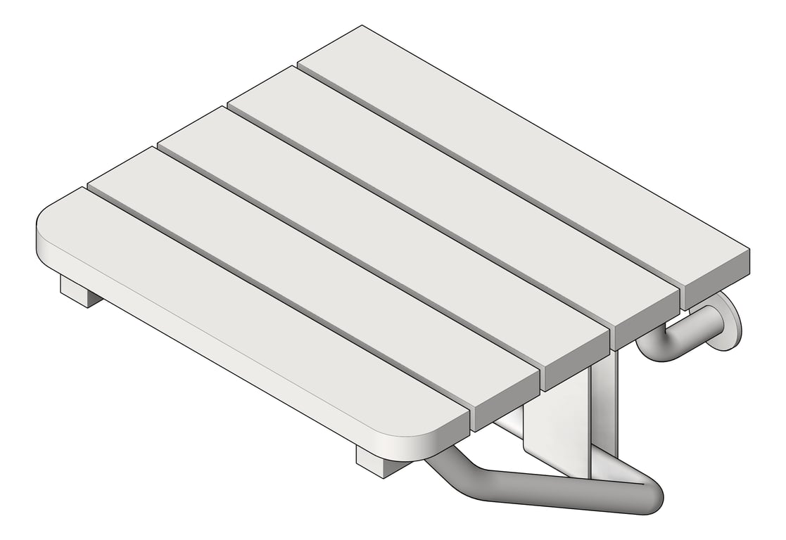 Image of ShowerSeat Folding ASI Rectangular StainlessSteel ADA