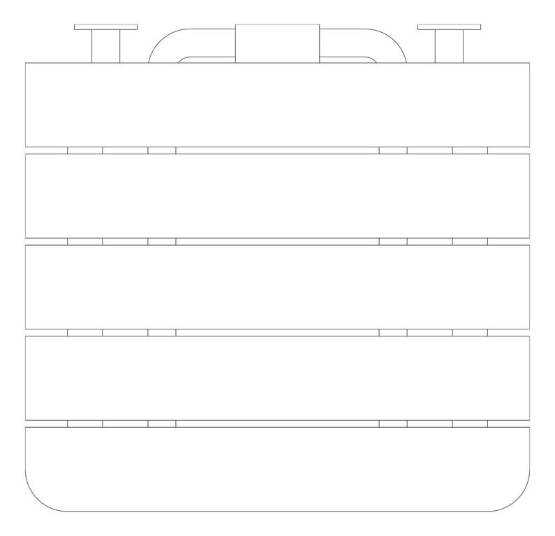 Plan Image of ShowerSeat Folding ASI Rectangular StainlessSteel ADA