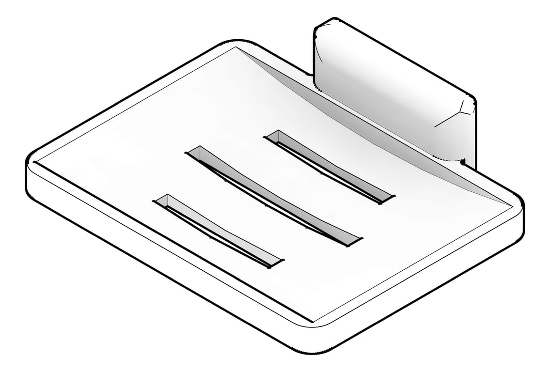 3D Documentation Image of SoapDish SurfaceMount ASI Zamak