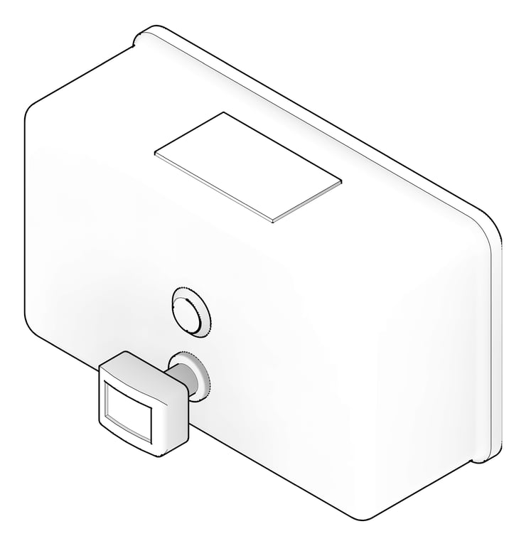 3D Documentation Image of SoapDispenser SurfaceMount ASI FoamSoap Horizontal