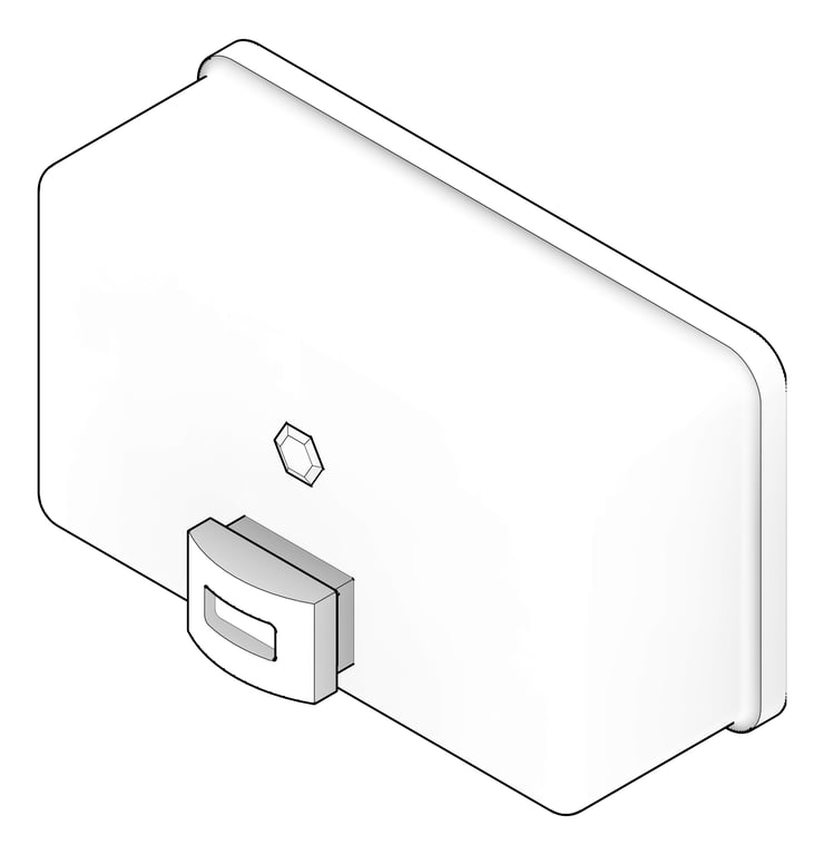 3D Documentation Image of SoapDispenser SurfaceMount ASI Horizontal