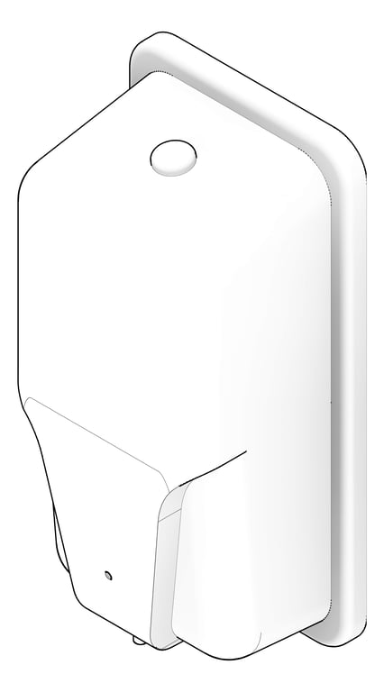 3D Documentation Image of SoapDispenser SurfaceMount ASI Roval Battery