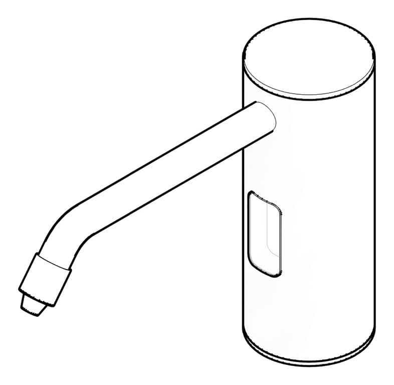 3D Documentation Image of SoapDispenser VanityMount ASI Battery TankFill