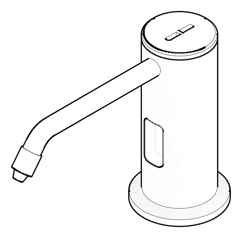 3D Documentation Image of SoapDispenser VanityMount ASI Electric TopFill