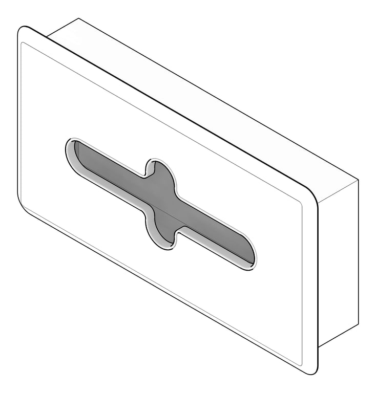 3D Documentation Image of FacialTissueDispenser Recessed ASI