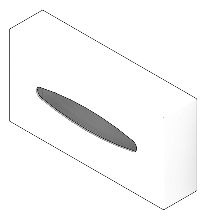 3D Documentation Image of FacialTissueDispenser SurfaceMount ASI