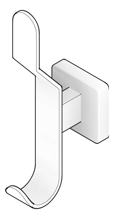 3D Documentation Image of HatCoatHook SurfaceMount ASI