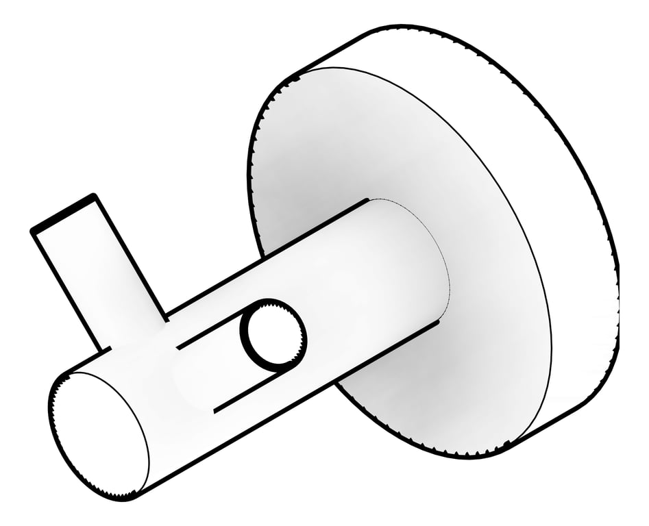 3D Documentation Image of RobeHook SurfaceMount ASI