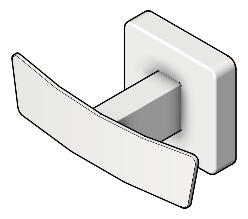 RobeHook SurfaceMount ASI Double