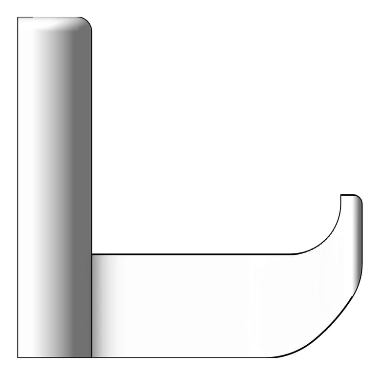 Left Image of RobeHook SurfaceMount ASI Zamak