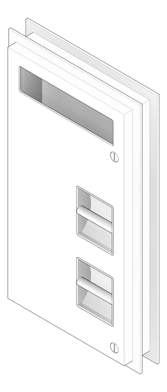 3D Documentation Image of ToiletTissueDispenser PartitionMount ASI DualAccess ToiletSeatCover