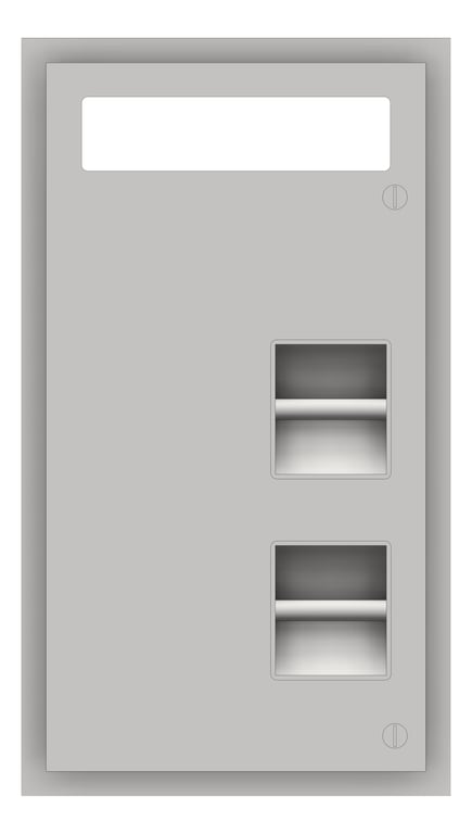 Front Image of ToiletTissueDispenser PartitionMount ASI DualAccess ToiletSeatCover