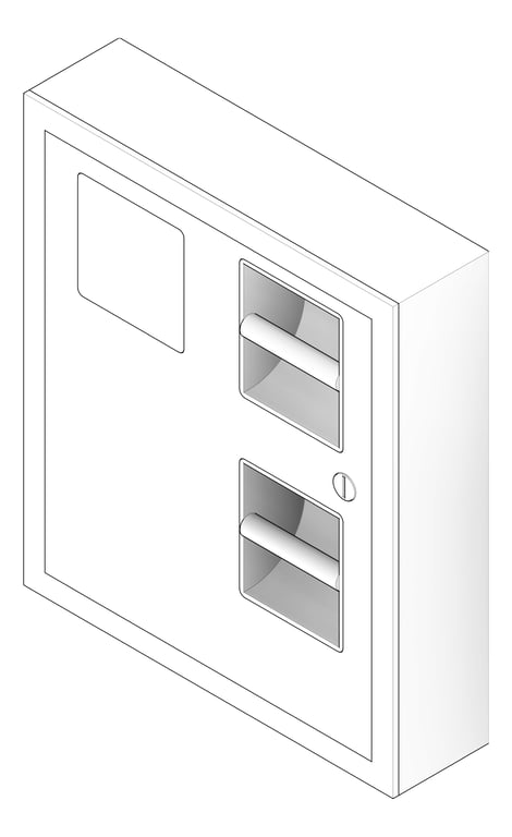 3D Documentation Image of ToiletTissueDispenser SurfaceMount ASI SanitaryDisposal