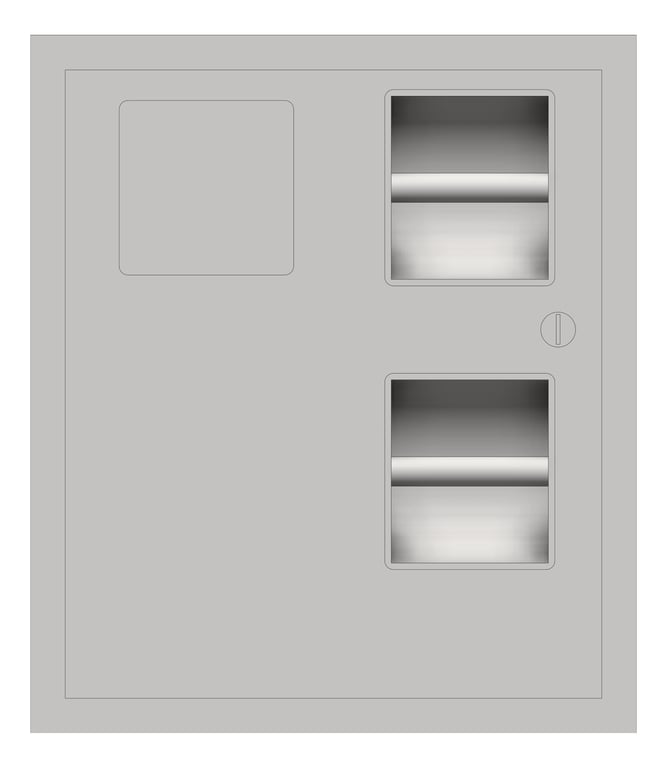 Front Image of ToiletTissueDispenser SurfaceMount ASI SanitaryDisposal