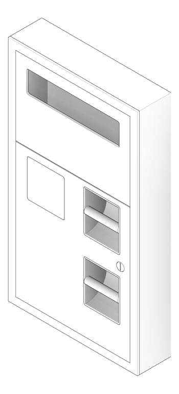 3D Documentation Image of ToiletTissueDispenser SurfaceMount ASI ToiletSeatCover SanitaryDisposal