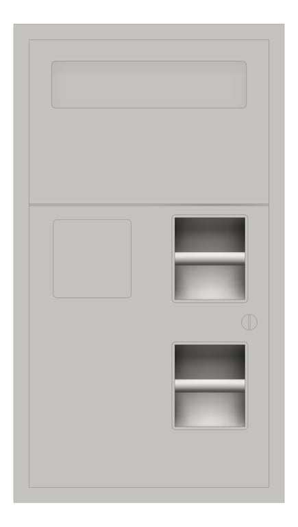 Front Image of ToiletTissueDispenser SurfaceMount ASI ToiletSeatCover SanitaryDisposal