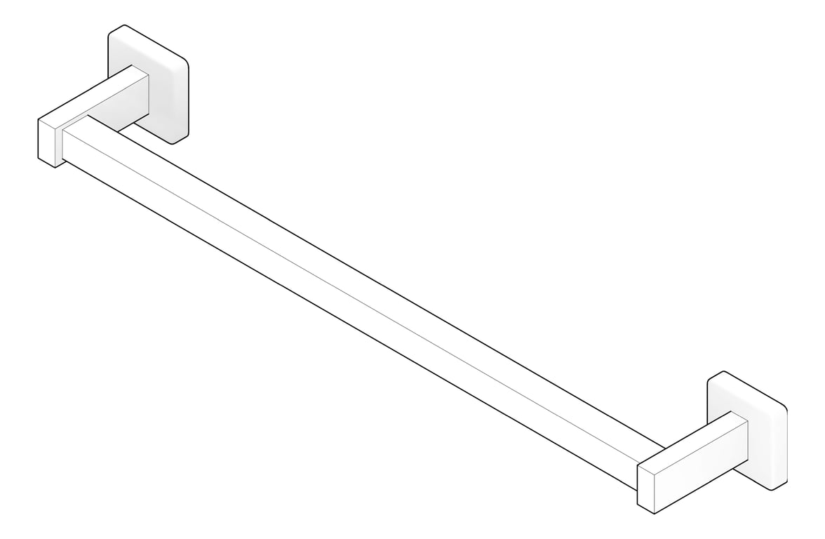 3D Documentation Image of TowelBar SurfaceMount ASI Square