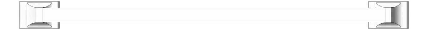 Front Image of TowelBar SurfaceMount ASI Zamak Square