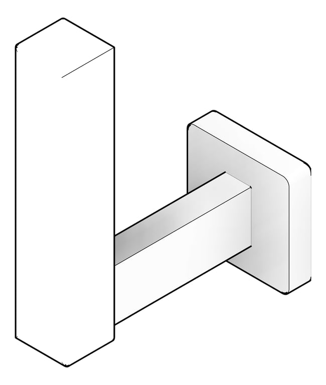 3D Documentation Image of ToiletRollHolder SurfaceMount ASI Vertical Square