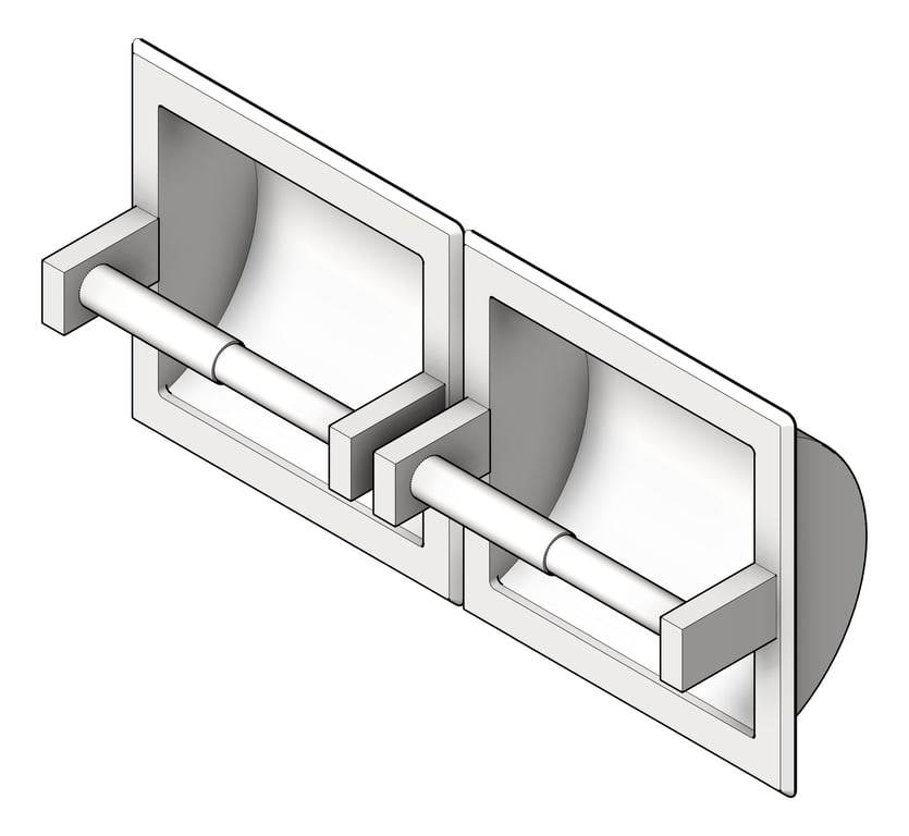 ToiletTissueDispenser Recessed ASI Double