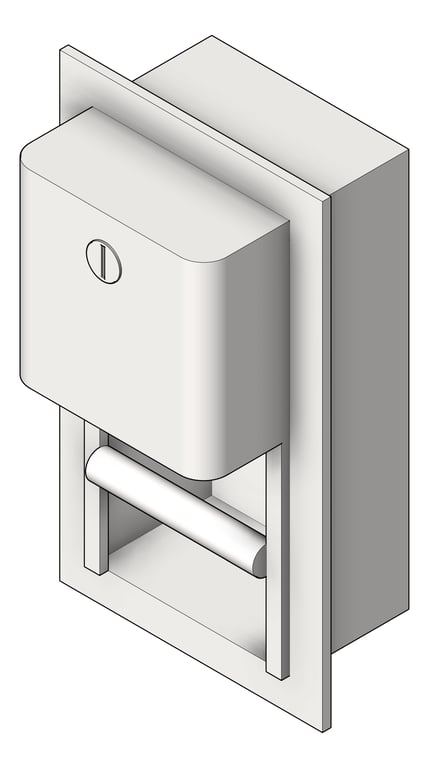 Image of ToiletTissueDispenser Recessed ASI Profile HideARoll