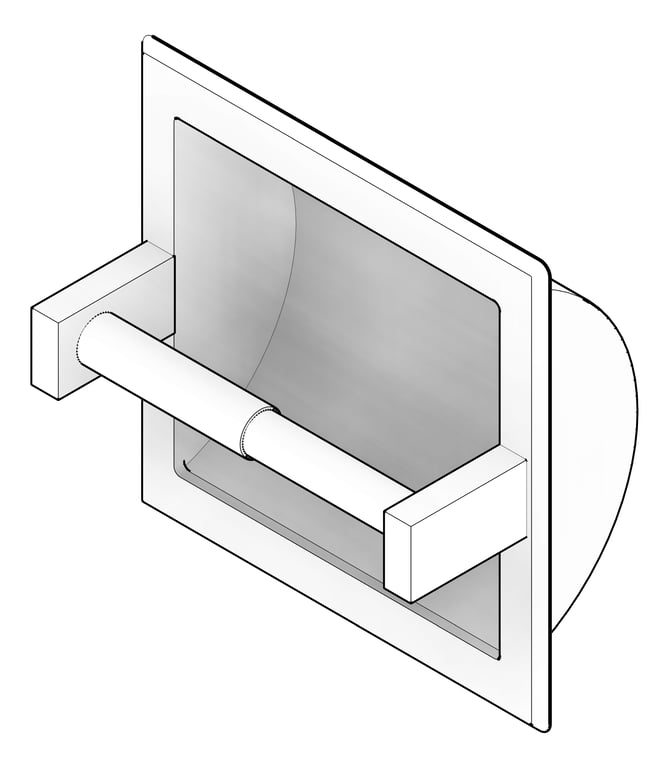 3D Documentation Image of ToiletTissueDispenser Recessed ASI Single