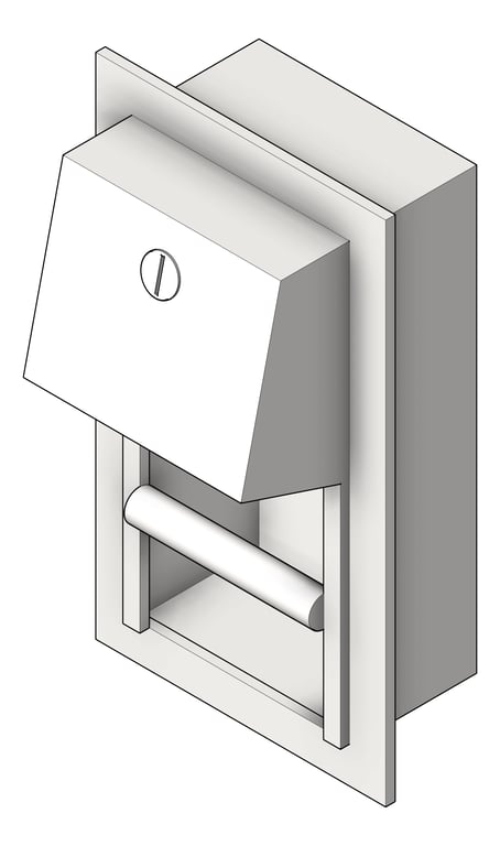 Image of ToiletTissueDispenser Recessed ASI Single HideARoll