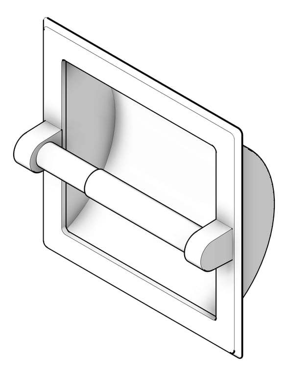 ToiletTissueDispenser Recessed ASI Single Zamak