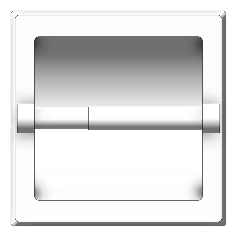 Front Image of ToiletTissueDispenser Recessed ASI Single Zamak