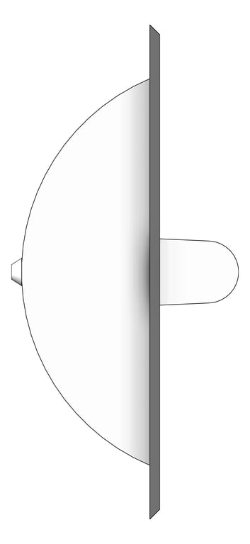 Left Image of ToiletTissueDispenser Recessed ASI Single Zamak
