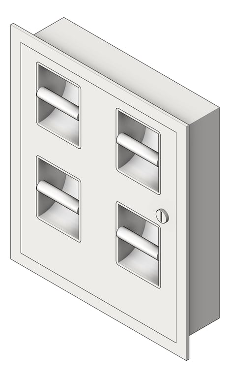 Navigate to ToiletTissueDispenser Recessed ASI Traditional SanitaryNapkinDisposal 4Roll